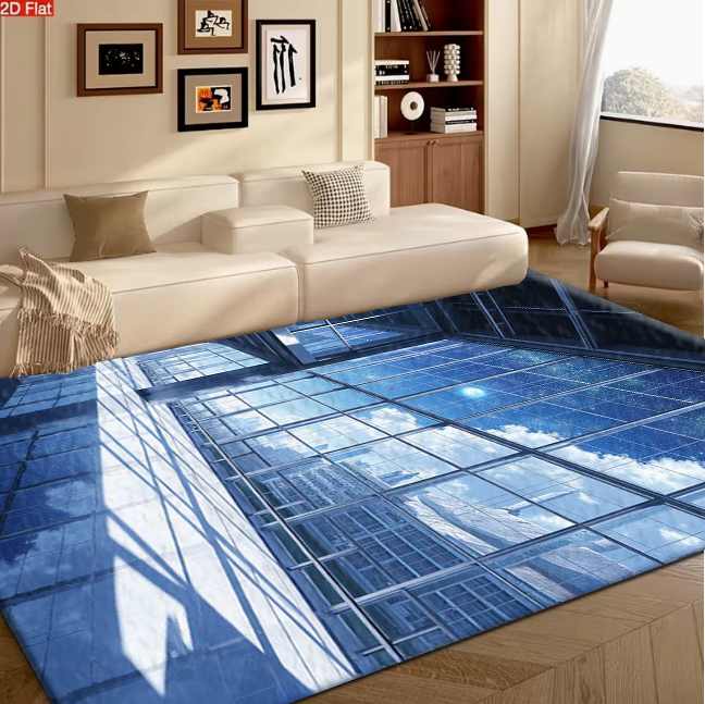 High-Tech Building View Carpet - Office Tech Decor 评论和价格