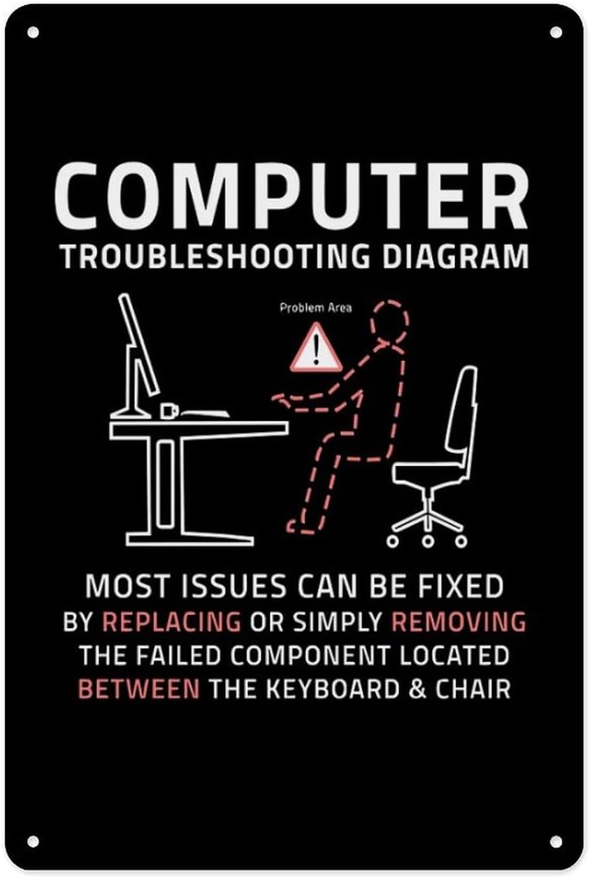Metal Tin Sign 8 X 12 Inch - F - Office Tech Decor 评论和价格