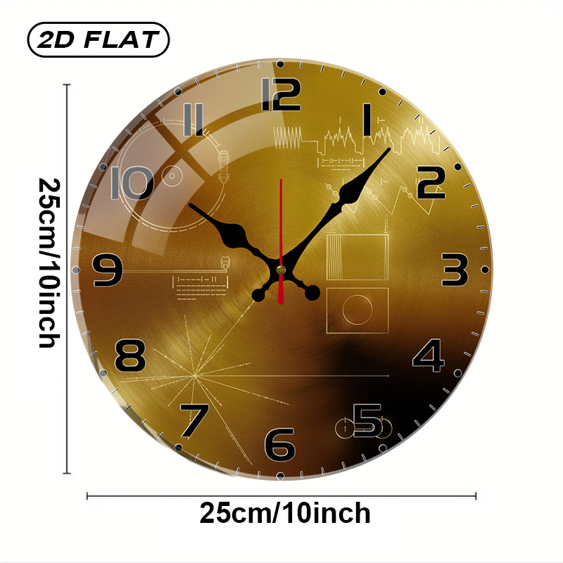 Tech Style Round Silent Acryli - Office Tech Decor 评论和价格