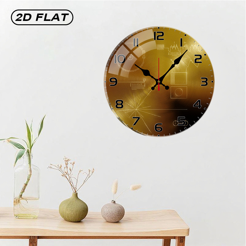 Tech Style Round Silent Acryli - Office Tech Decor 评论和价格