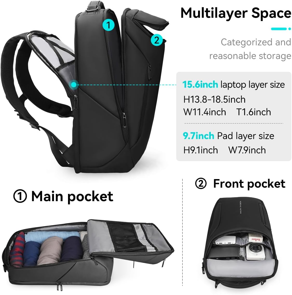 Business Backpack for Men, 17. - Office Tech For Men 评论和价格
