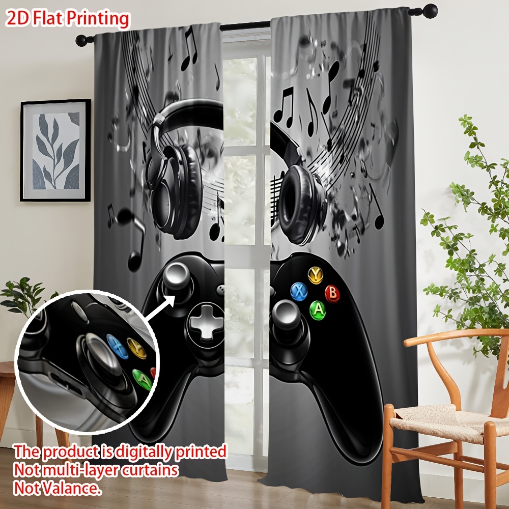 2pcs Game Controller Curtains  - Office Tech Decor 评论和价格